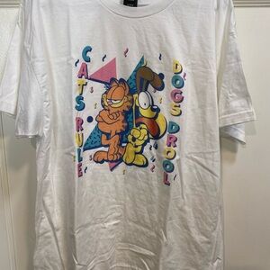Nickelodeon Black Logo Print on White Tee